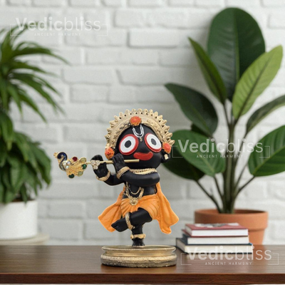 VEDICBLISS Jagannath Ji Decorative Showpiece - 10 cm || Beautiful Jagannath Ji Murti for Pooja Room, and Spiritual Gifting