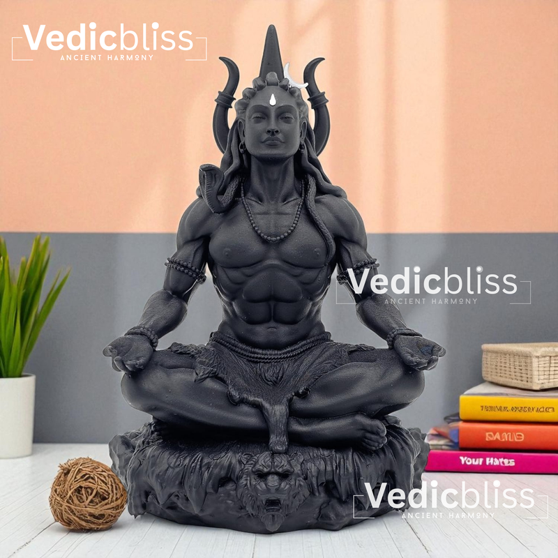 VEDICBLISS Divine Lord Shiva Idol – Compact Spiritual Statue for Home Temple, Car Dashboard & Gifting