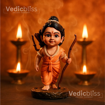 VEDICBLISS Ram Ji Decorative Showpiece - 10 cm || Beautiful Ram Murti for Pooja Room, and Spiritual Gifting