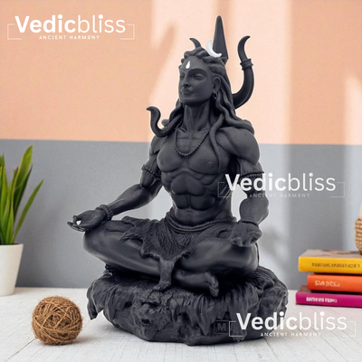 VEDICBLISS Divine Lord Shiva Idol – Compact Spiritual Statue for Home Temple, Car Dashboard & Gifting