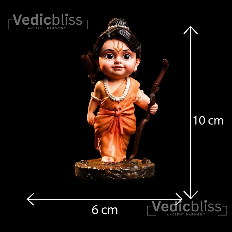 VEDICBLISS Ram Ji Decorative Showpiece - 10 cm || Beautiful Ram Murti for Pooja Room, and Spiritual Gifting