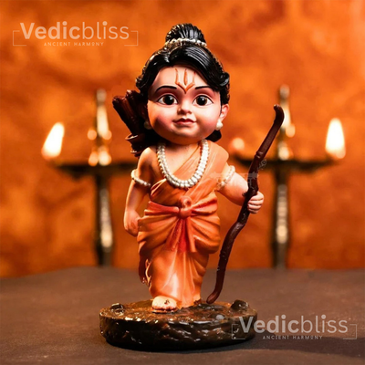 VEDICBLISS Ram Ji Decorative Showpiece - 10 cm || Beautiful Ram Murti for Pooja Room, and Spiritual Gifting