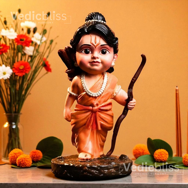 VEDICBLISS Ram Ji Decorative Showpiece - 10 cm || Beautiful Ram Murti for Pooja Room, and Spiritual Gifting
