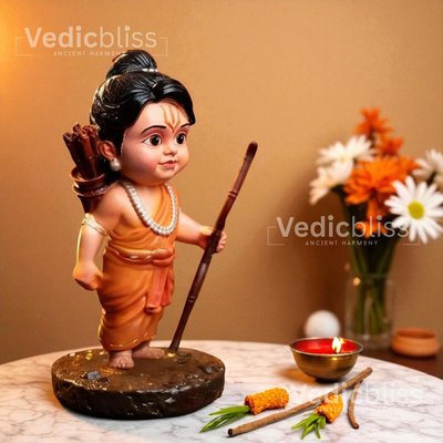 VEDICBLISS Ram Ji Decorative Showpiece - 10 cm || Beautiful Ram Murti for Pooja Room, and Spiritual Gifting