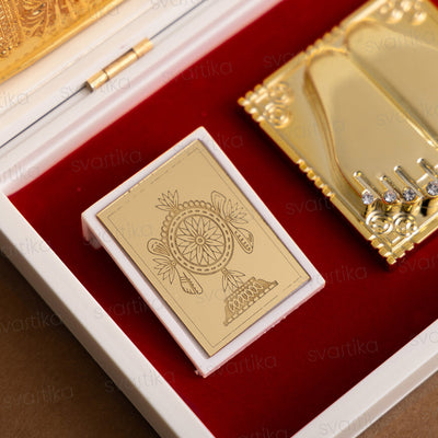 Svastika Balaji Pocket Temple - Gold Plated (Small)