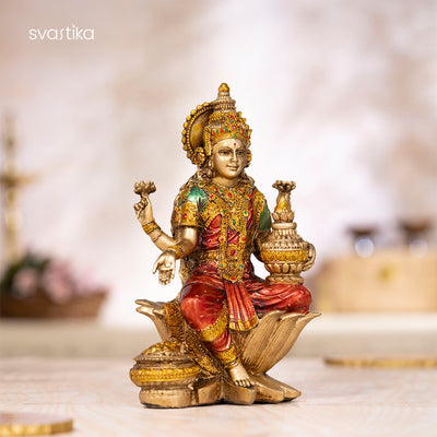 Goddess Lakshmi Antique Idol (7 Inch)