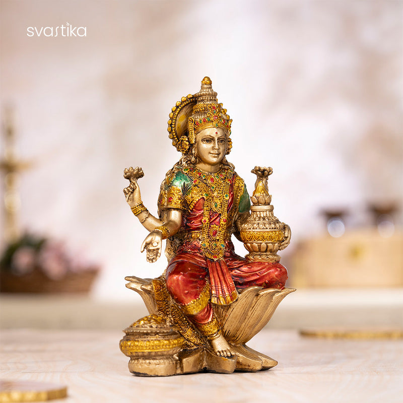 Goddess Lakshmi Antique Idol (7 Inch)