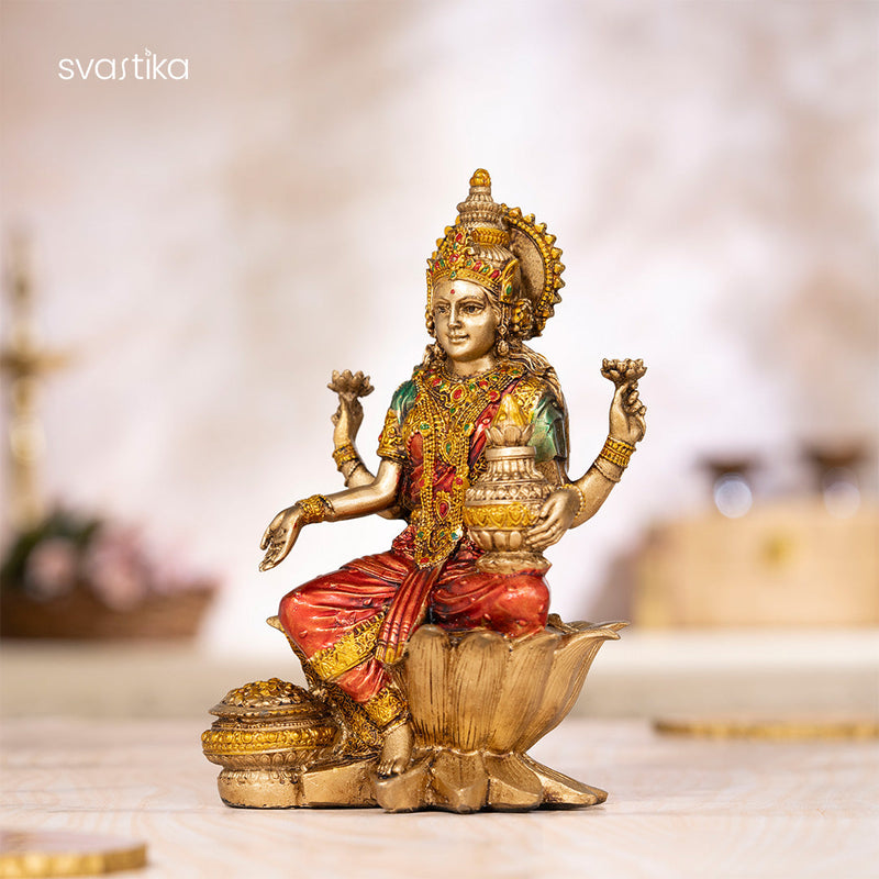 Goddess Lakshmi Antique Idol (7 Inch)