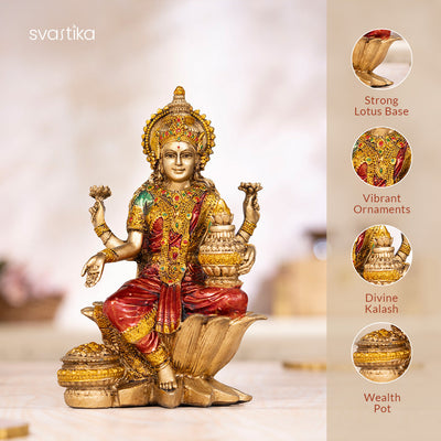 Goddess Lakshmi Antique Idol (7 Inch)